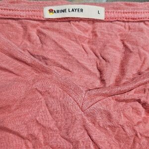 Marine Layer Coral V-Neck Tee